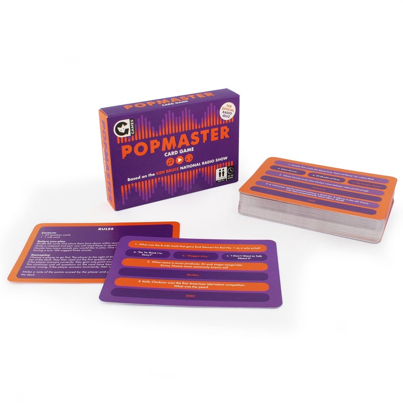 Ginger Fox PopMaster BBC Radio 2 Quiz Card Game - Put Your Musical Knowledge to The Test in This Pop Themed Trivia Game - Image 2